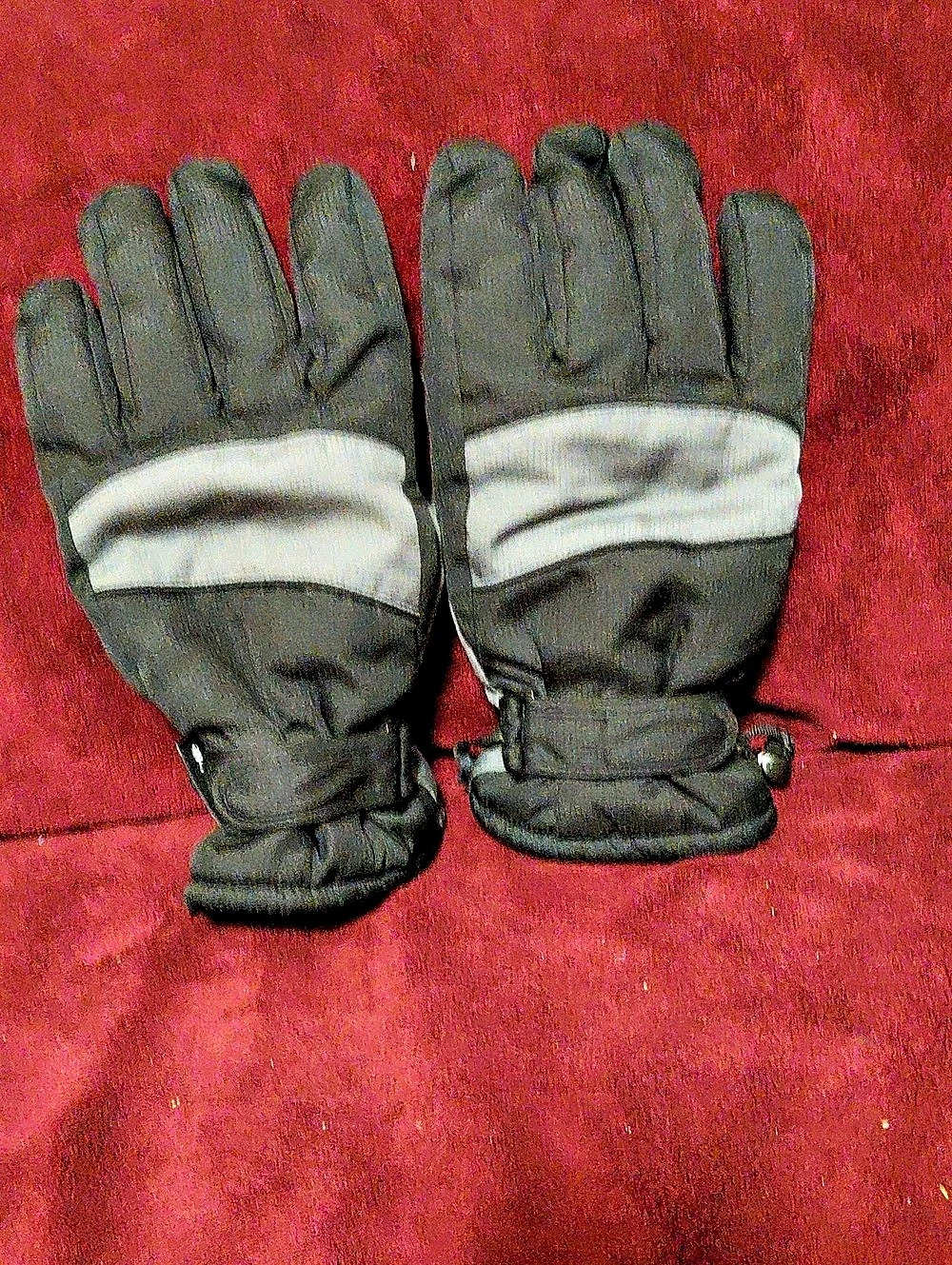 Black & Gray Winter Gloves